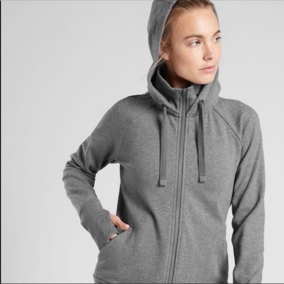Athleta Jackets & Coats Athleta Small Gray Triumph Hoodie Jacket